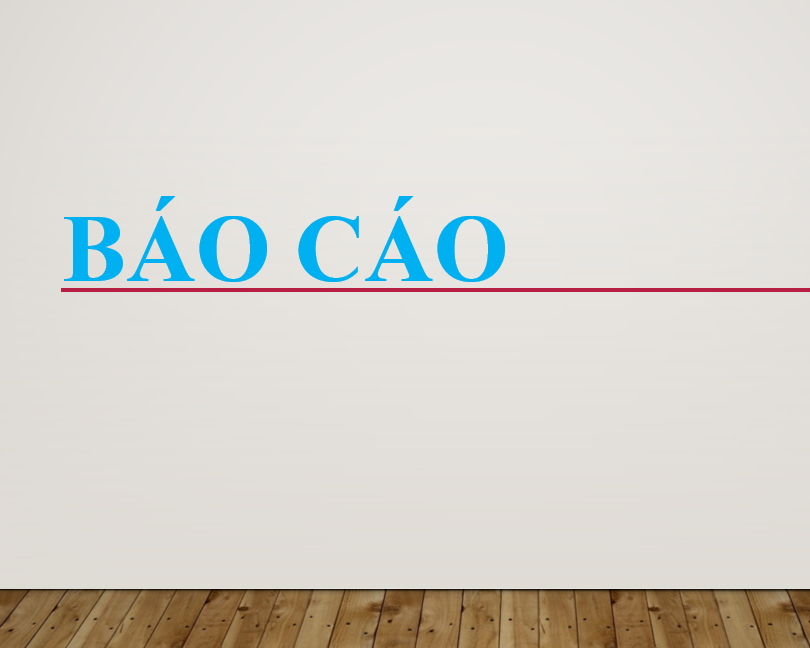 BÁO CÁO